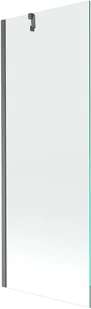 Mexen Next parawan nawannowy 1-skrzydłowy 70 x 150 cm, transparent, gun gray szczotkowany - 895-070-000-00-00-66 - Parawany nawannowe - miniaturka - grafika 1