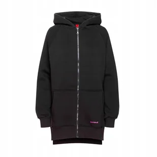 BLUZA damska z KAPTUREM rozpinana DRESOWA długa CAMPUS oversize L/XL - Bluzy damskie - miniaturka - grafika 1