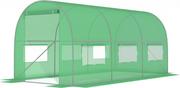 Szklarnie ogrodowe - ZARIA Tunel foliowy z oknami ZARIA, zielony,  200x450x200 cm - miniaturka - grafika 1