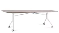 Biurka - Biurko Carl Table - Biały - Stelaż i Blat - 240x100 cm - YZ-14 Beżowy - miniaturka - grafika 1