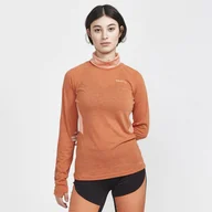 Koszulki i topy damskie - Damska Koszulka z długim rękawem CRAFT ADV SUBZ WOOL LS TEE 2 W 1911314-732000 – Pomarańczowy - miniaturka - grafika 1