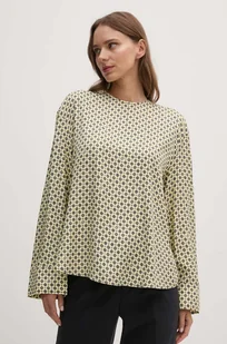 Tommy Hilfiger bluzka damska kolor żółty wzorzysta WW0WW42285 - Bluzki damskie - miniaturka - grafika 1