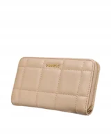 Portfele - Portfel Damski Duży Na Karty PUCCINI Beżowy Pikowany Na Zamek BLP832A 6A - miniaturka - grafika 1
