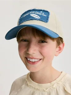 Reserved - Czapka z daszkiem - kremowy - Czapki dla dzieci - miniaturka - grafika 1