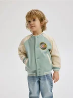 Bluzy i sweterki niemowlęce - Reserved - Bawełniana bluza bomber - miętowy - miniaturka - grafika 1