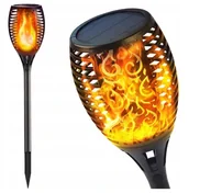 Lampy ogrodowe - Pochodnia Solarna Lampa Led Do Ogrodu Piękna - miniaturka - grafika 1
