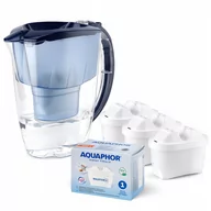 Dzbanki filtrujące - Dzbanek filtrujący Aquaphor Amethyst 2,8 l + 3 wkłady, niebieski - miniaturka - grafika 1