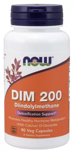 Now® Foods NOW DIM 200 Diindolilometan, 90 kapsułek roślinnych - Witaminy i minerały - miniaturka - grafika 1