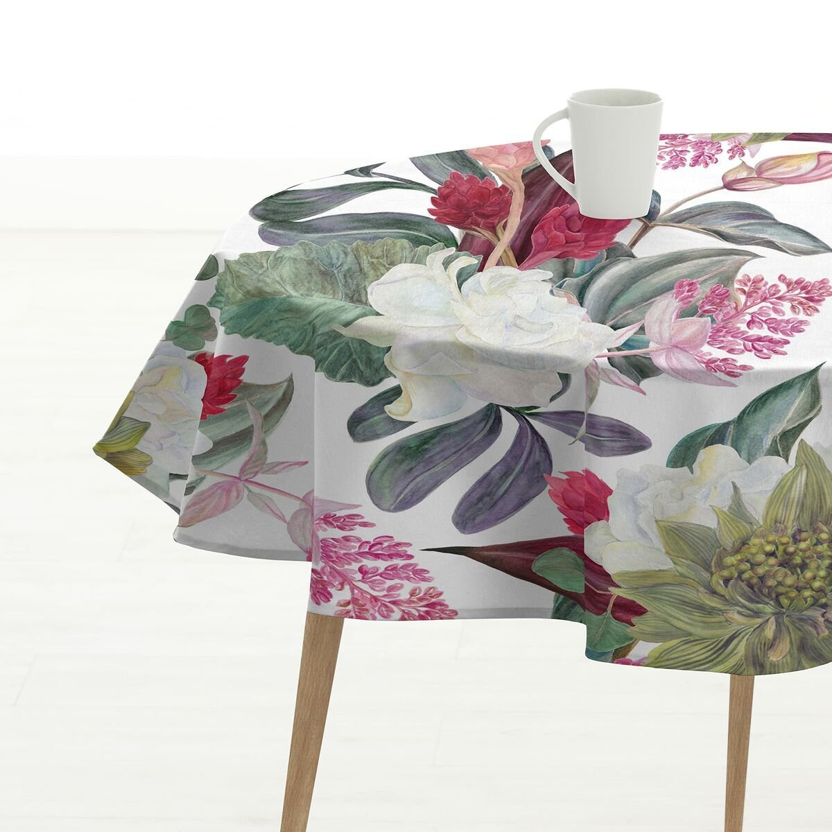 Obrus plamoodporny Belum 0318-105 Kolorowy Ø 140 cm Blomster