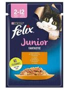 Mokra karma dla kotów - Purina Felix pouch FANTASTIC w galarecie 85g - miniaturka - grafika 1