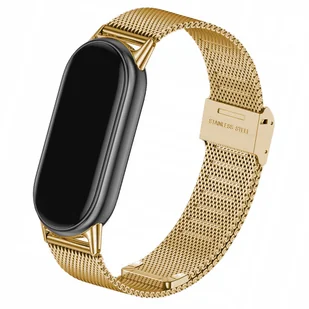 Opaska metalowa do Xiaomi Mi Band 8 i Mi Band 9 (Złota) - Akcesoria do zegarków - miniaturka - grafika 1