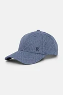 Czapki męskie - Tommy Hilfiger czapka z daszkiem kolor niebieski wzorzysta AM0AM12804 - miniaturka - grafika 1