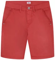 Spodenki damskie - Pepe Jeans Chłopięce szorty BLUEBURN, czerwone, 16 lat, Czerwony studio, 16 lat - miniaturka - grafika 1