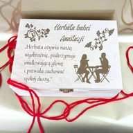 Gadżety dla niej i dla niego - Pudełeczko Na Dzień Babci Z Imieniem na herbatę - miniaturka - grafika 1