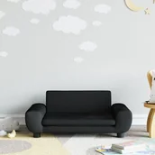 Łóżka dla dzieci i młodzieży - vidaXL Sofa dla dzieci, czarna, 70x45x33 cm, aksamit - miniaturka - grafika 1