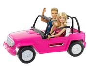 Lalki dla dziewczynek - Mattel Plażowy jeep + lalki i Ken Mattel CJD12 - miniaturka - grafika 1