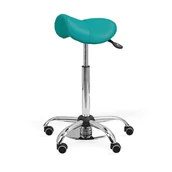 Meble i wyposażenie gabinetów medycznych - MEDICA STS Seledynowy 05 Siedzisko z nożną regulacją wysokości tapicerowane - miniaturka - grafika 1