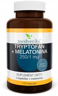 Witaminy i minerały dla sportowców - Tryptofan + Melatonina MEDVERITA 100 kaps - miniaturka - grafika 1