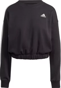 Bluza damska adidas Essentials 3-Stripes Crop czarna HR4926-XL - Bluzy damskie - miniaturka - grafika 1