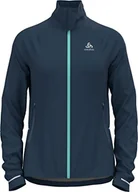 Kurtki damskie - Odlo Damska kurtka do biegania ZEROWEIGHT PRO WARM, blue wing teal - polynya - miniaturka - grafika 1
