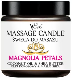 Świece - Nawilżająca świeca do masażu VCee 80 g - różne zapachy - Magnolia Petals - grafika 1