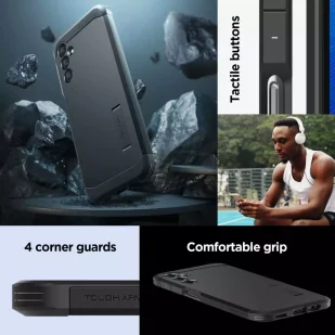 Etui Spigen Tough Armor do Samsung Galaxy A14 5G Black - Etui i futerały do telefonów - miniaturka - grafika 11