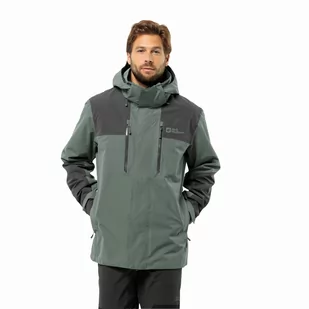 Męska kurtka przeciwdeszczowa Jack Wolfskin JASPER 2L JKT M hedge green - XXL - Kurtki męskie - miniaturka - grafika 1