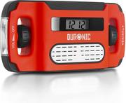 Radioodtwarzacze - Duronic APEX Radio pogodowe z wyświetlaczem i latarką | zasilane solarnie dynamo lub USB | przenośne radio turystyczne na korbkę solarne z zegarem |.. - miniaturka - grafika 1
