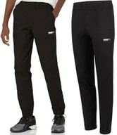 Spodnie męskie - Puma Czarne Spodnie Męskie Bawełniane Joggery Ze Ściągaczami r. L - miniaturka - grafika 1