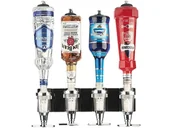 Shakery barmańskie - Uchwyt barowy na 4 butelki z dozownikami Infactory - miniaturka - grafika 1