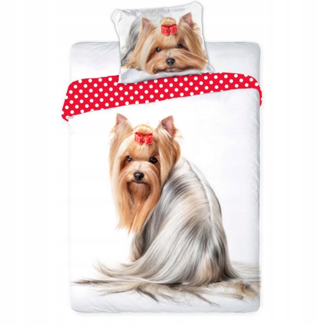 Pościel z Motywem Psa York Best Friends 160x200 Bawełna