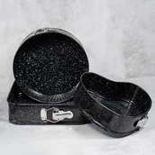 Formy do ciast - Kpl. 3 form do pieczenia ciast TOPFANN kwadratowa/okrągła/serce - miniaturka - grafika 1