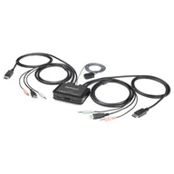 Przełączniki KVM - StarTech SV211DPUA4K przełącznik KVM Czarny - miniaturka - grafika 1
