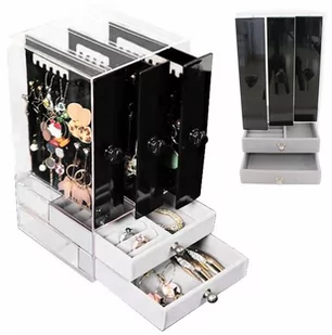 ORGANIZER NA BIŻUTERIĘ 5 SZUFLAD 13,5X13,5X24,5cm AG119F - Biżuteria - akcesoria - miniaturka - grafika 1