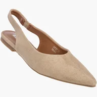 Baleriny - Baleriny Damskie Slingback Buty z odkrytą piętą Eleganckie Beżowe 36 - miniaturka - grafika 1