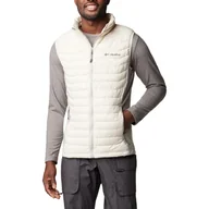 Kamizelki męskie - Męska Kamizelka pikowana COLUMBIA POWDER PASS VEST 1842414278 – Beżowy - miniaturka - grafika 1