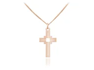 Biżuteria religijna - Naszyjnik z Krzyżykiem - rose gold - miniaturka - grafika 1