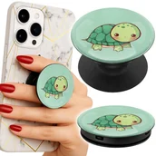 Uchwyty samochodowe do telefonów - Uchwyt do telefonu Popsocket na palce/stojak SŁODKI ŻÓŁWIK WZORY DLA DZIECI - miniaturka - grafika 1