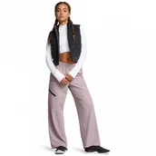 Spodnie damskie - Damskie spodnie cargo Under Armour Unstoppable Wvn Wl Pant - beżowe - miniaturka - grafika 1