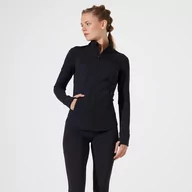 Bluzy sportowe damskie - Bluza na zamek damska Domyos fitness 900 training - miniaturka - grafika 1