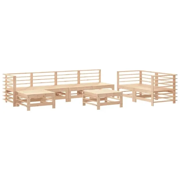 Drewniany zestaw wypoczynkowy z litego drewna sosnowego, 63,5 x 63,5 x 60 c