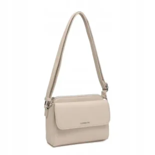 Torebka Damska Listonoszka LUIGISANTO na Ramię Beżowa Skróra Ekologiczna - Torebki damskie Torebka Damska Listonoszka LUIGISANTO na Ramię Beżowa Skróra Ekologiczna - Torebki damskie - miniaturka - grafika 1