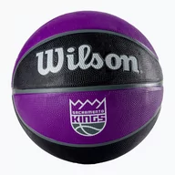 Koszykówka - Piłka do koszykówki Wilson NBA Team Tribute Sacramento Kings violet rozmiar 7 - miniaturka - grafika 1