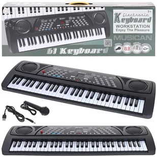 Keyboard Pianinko Ograny dla Dzieci z Mikrofonem Instrument Muzyczny 63 cm - Instrumenty muzyczne dla dzieci - miniaturka - grafika 1