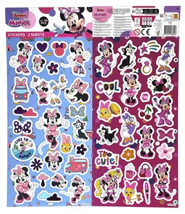 Naklejki Disney Myszka Minnie +/- 50 szt. - 2 arkusze - Szkolne artykuły papiernicze - miniaturka - grafika 1