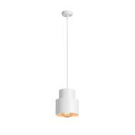 Lampy sufitowe - MLAMP Loftowa LAMPA wisząca 1028G ADX industrialna OPRAWA zwis metalowy okrągły biały 1028G - miniaturka - grafika 1