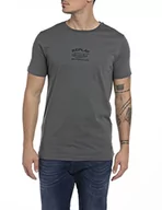 Koszulki męskie - Replay Męski T-shirt M6564B.000.2660, 596 Cold Grey, XXL - miniaturka - grafika 1