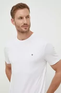 Koszulki męskie - Gant t-shirt bawełniany kolor biały gładki - miniaturka - grafika 1