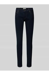 Jeansy o kroju skinny fit z detalami z logo - Marc O'Polo - Spodnie damskie - miniaturka - grafika 1