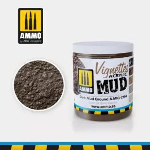 Ammo: Acrylic Mud - Vignettes - Dark Mud Ground 100ml - Akcesoria i części modelarskie - miniaturka - grafika 1